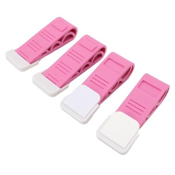 4 stk. Pink Dørstopper Gummi Dørstopper Sikkerhedskile KLB
