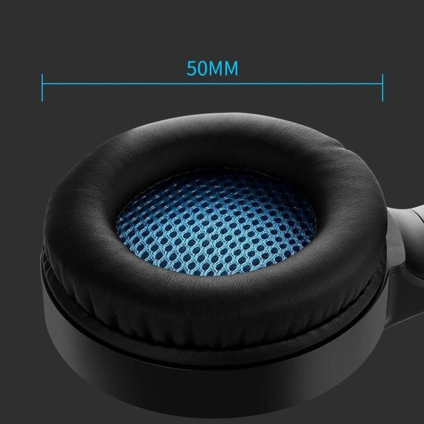 Gaming headset med 7.1 surround sound stereo, sort
