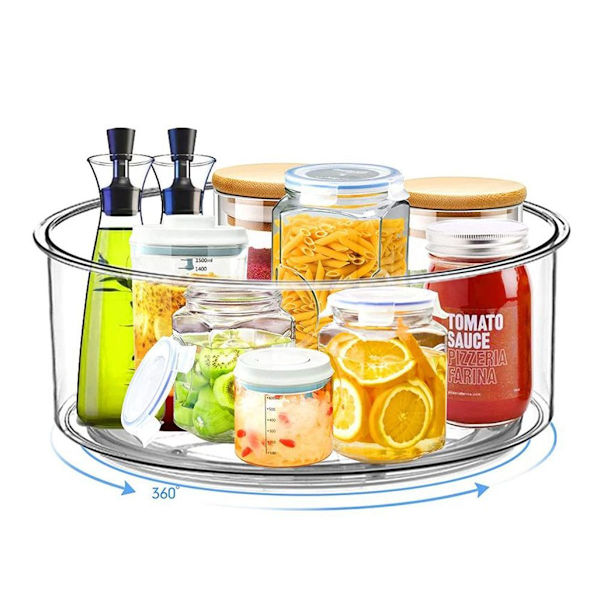 Sæt med 2 drejeskiver Lazy Susan drejeskivearrangør 24 cm og 28 cm KLB