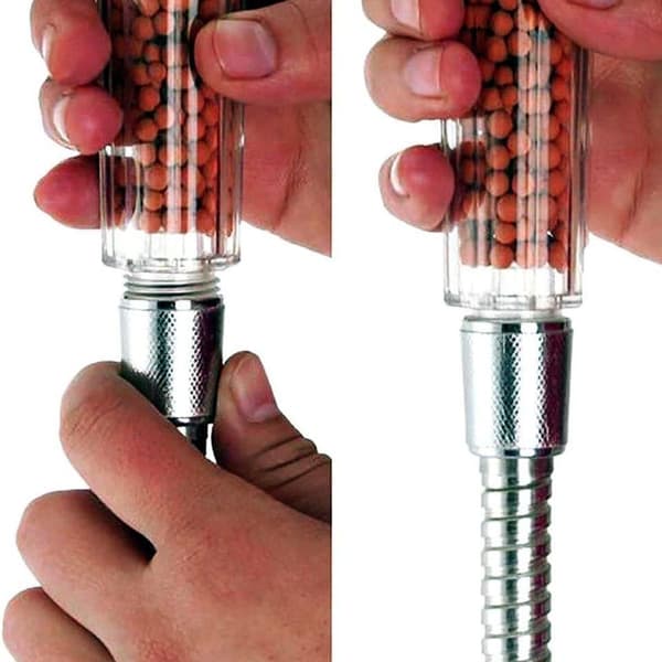 LED håndbruser 7-farvet automatisk filter skift filter vandbesparende
