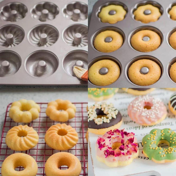 Donutformet kakeform Non-Stick Ring Donut Bakeware for Style 4 KLB