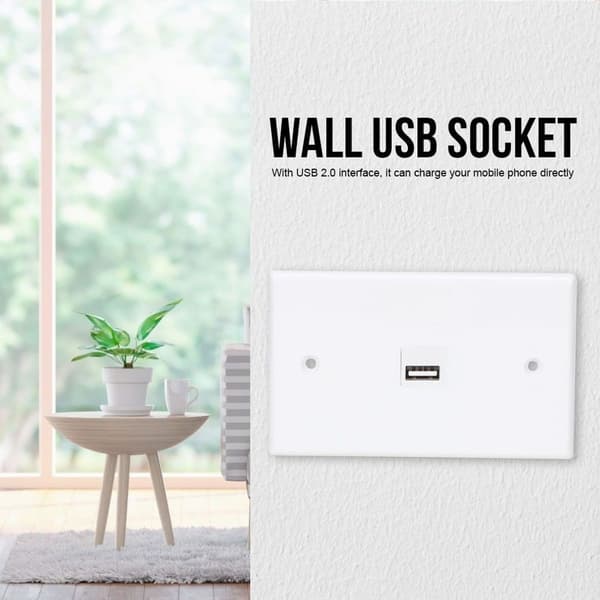 Hushålls USB 2.0 laddningsuttag med vägguttag KLB