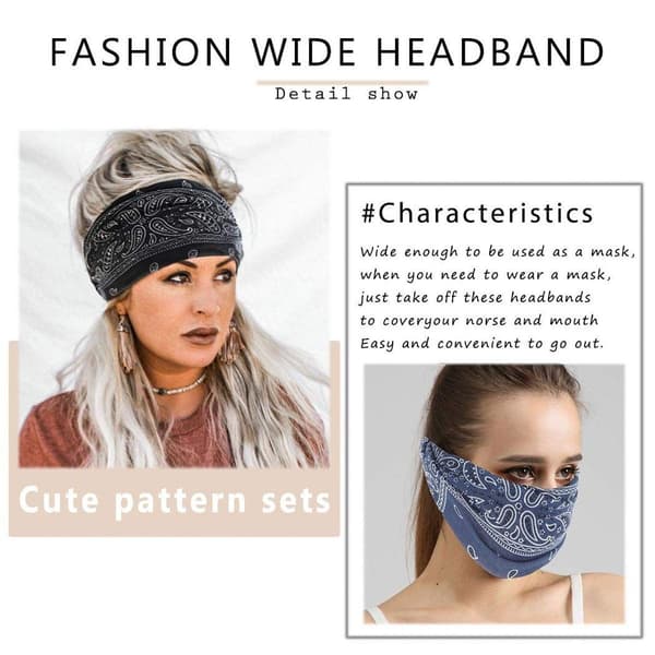Boho bandeau pandebånd, elastiske og stilfulde