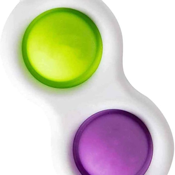Nøkkelring Squeeze Stress Decompression Sensory Lilla og Grønn KLB