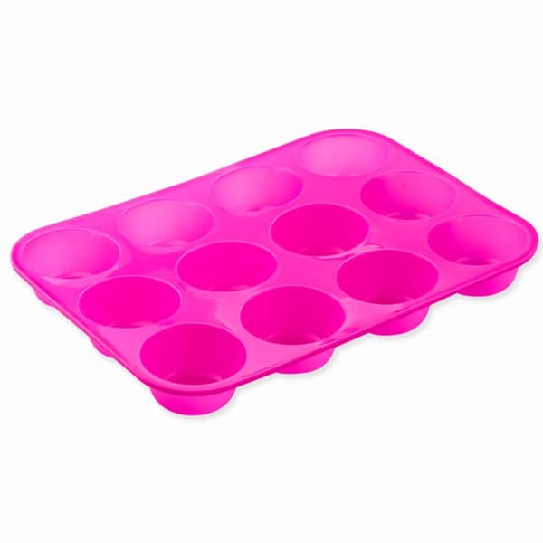 Silikon Muffinform Non-Stick 12 Kopper Jumbo Rose Red Muffinform KLB