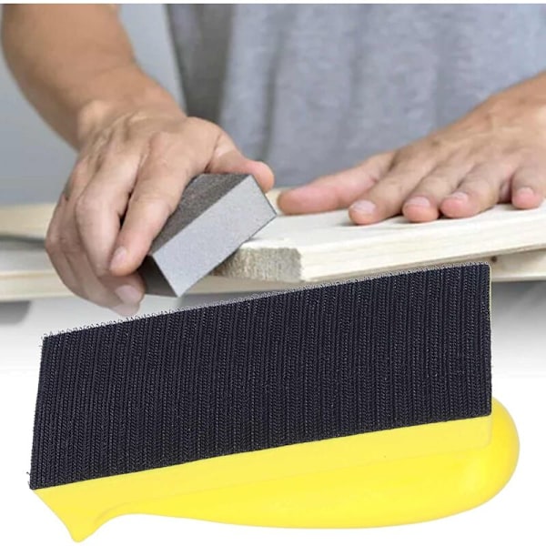 2 st Hand Sanding Block Rektangulär Självhäftande Sandpapper Pad Trä Poleringsverktyg Lämplig för Polering av Färg och Gips 70x134 KLB