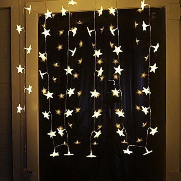 LED-feelysslynger stjerner 30 stk. batteridrevet til fest, have,