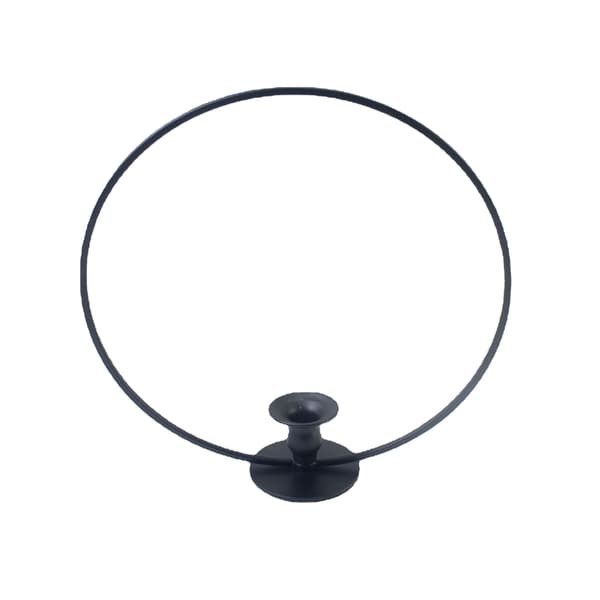 Retro ljusstake, 23cm antik ljusstake i järn, dekorativ rund form