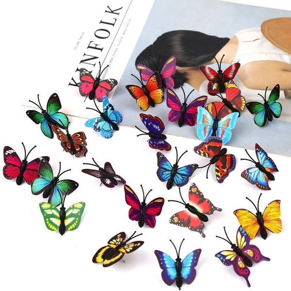 30 fargerike søte sommerfuglnåler til veggkorktavlekort KLB
