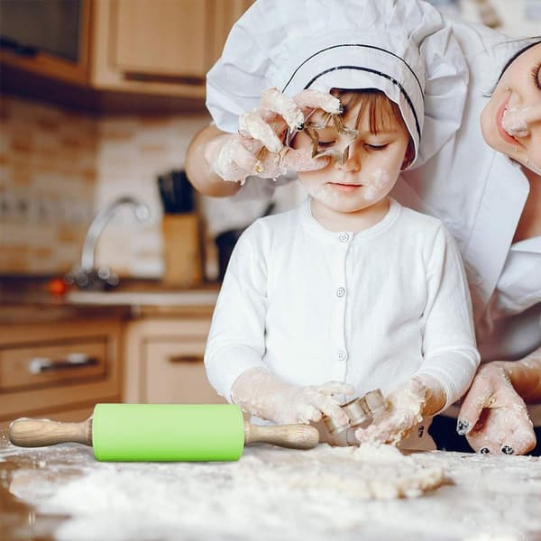 Silikonkjevle for baking - Non-stick treoverflate, grønn KLB