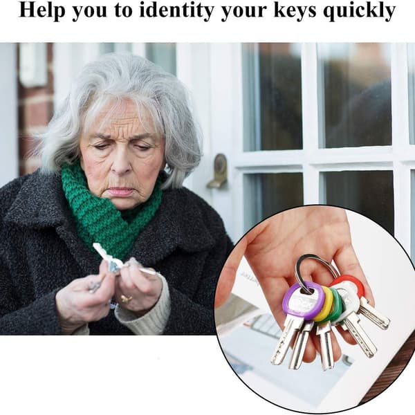 Nøgleidentifikationsringe til runde nøglehoveder, nøglering med