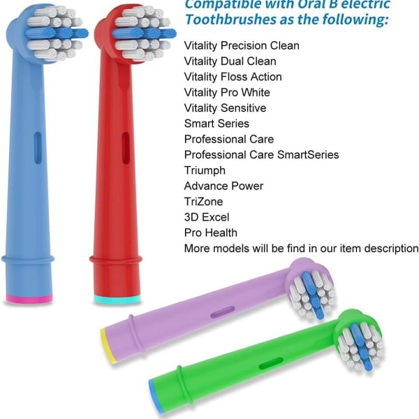 Tannbørstehoder kompatible med elektrisk tannbørste, myk bust KLB