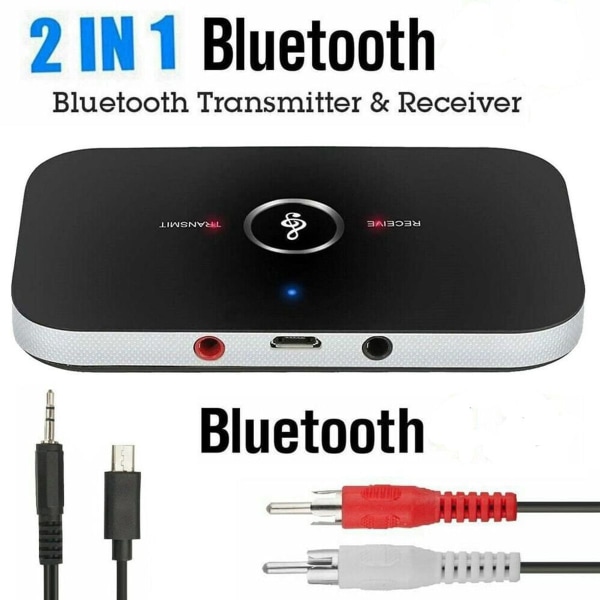 TOOGOO Bluetooth -ljudadapter Bluetooth 4.1-sändare och mottagare, 2-i-1 3,5 KLB
