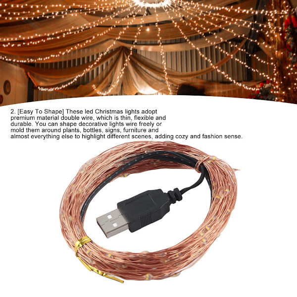Valosarja, USB-käyttöinen valosarja, jouluvalot, keiju KLB