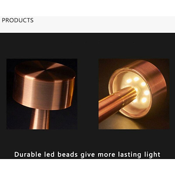 Bar Bordlampe - Indendørs eller udendørs brug - Kan også genoplades via USB-kabel inkluderet - 3 dæmpningsniveauer - Varm lys KLB