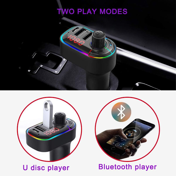 Bluetooth FM -lähetin autoon, Bluetooth 5.0 -auton sovitin KLB
