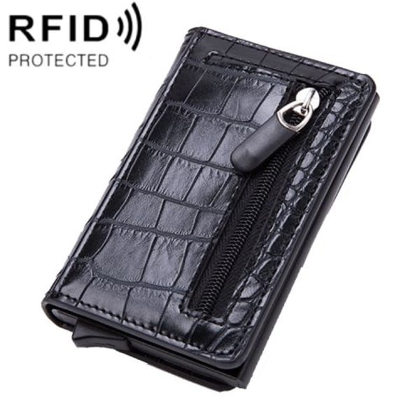 Automatisk kortholder til mænd kvinder rustfrit stål kreditkortholder RFID Vi