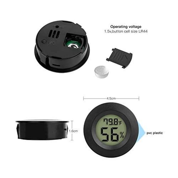 Mini-hygrometrit ja -termometri, digitaalinen LCD-näyttö, sisä- ja ulkokäyttöön