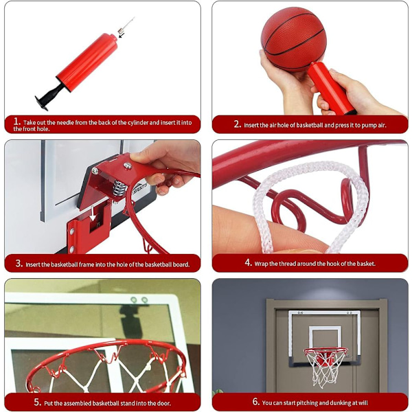 Minibasketballkurv for barn, basketballkurv for døren