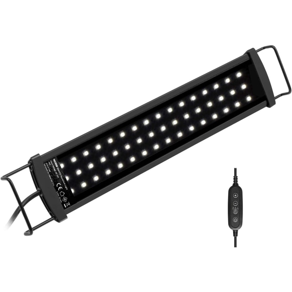 SlimLED akvaarion LED-nauha, makean veden akvaarion valaistus, valkoiset akvaariovalot yksikanavaisella ohjaimella, 28-42 cm, 16 W, 1440 LM