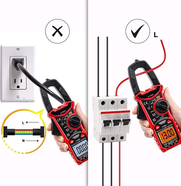 HT206D strömklämma, DC/AC ström 600V klämmultimeter