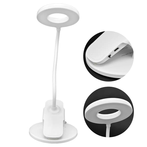 Foldbar USB-klipslæsningslampe Smart boglys til skrivebord KLB