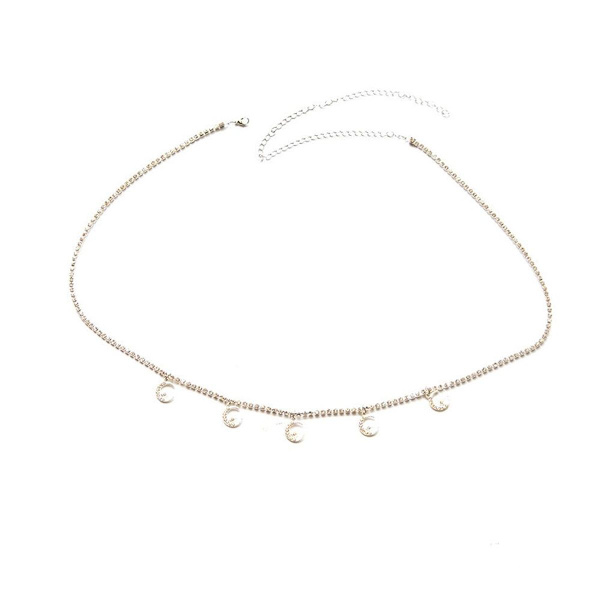 Midjekjede Krystall Mage Body Chains Måne Strand Mote Midjesmykker KLB