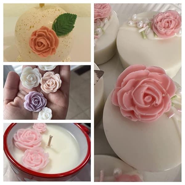 2 stk. Rose Blomster Silikoneforme Kage Chokoladeform Bryllupskage