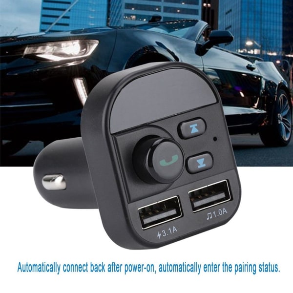 Bil FM Trådløs Bluetooth MP3 HD-afspiller Håndfrit køretøj KLB