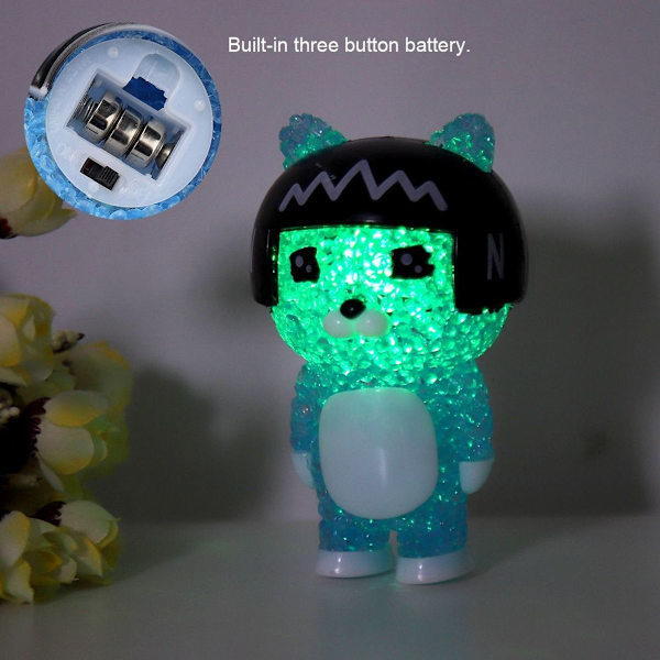 Joulu LED-yölamppu Mini-lelu Värivalo Söpö Kissa Lahja KLB
