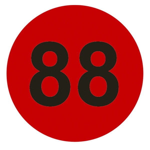 Nummer klistremerker, 2 poser, nummerert fra 1 til 50 og 51 til 100 P11 + P10
