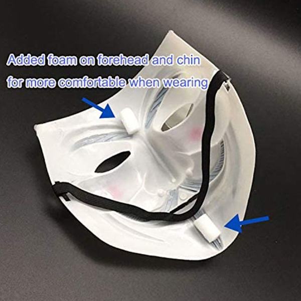 Voksenmaske Hacker Anonymous V Ligesom Vendetta Hvid KLB