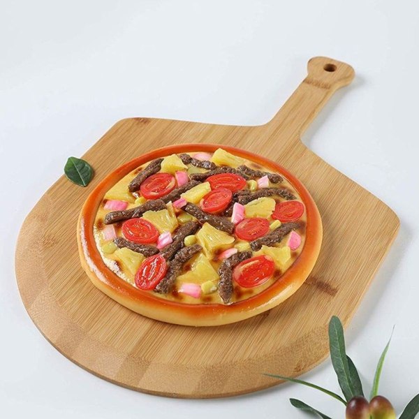 Bambuinen pizzatarjotin, pyöreä pizzalauta, leipäalusta, länsimainen pihvi, pizzalapio