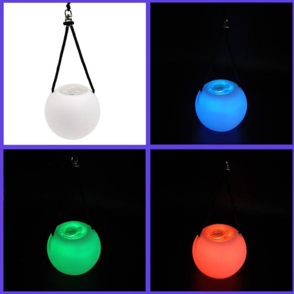 Noctilucent Poi LED flerfarget lys poi med Firetoys bag KLB