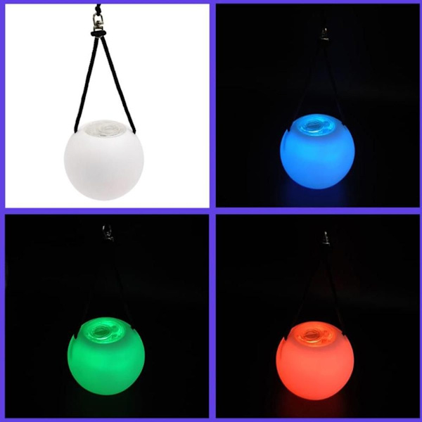 Noctilucent Poi LED monivärinen valopallo Firetoys-laukulla KLB