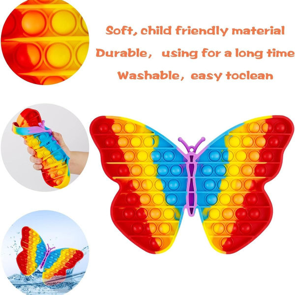 Iso kokoinen Push Popper It Cute Fidget Pop Pops Sensory, KLB