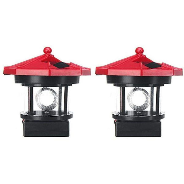 2 st LED Solcellsdrivna Fyrar Sollampor Eldtorn Guide Utomhus