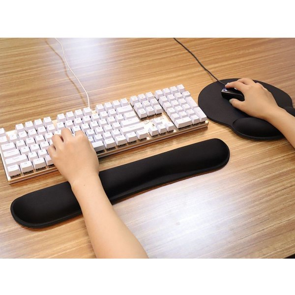 Musematte gelpute musematte med håndleddstøtte GIM ergonomisk musematte tastatur