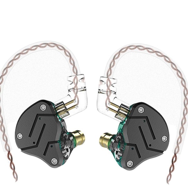 Kablede ørepropper Headset Hybrid-drivere med svart