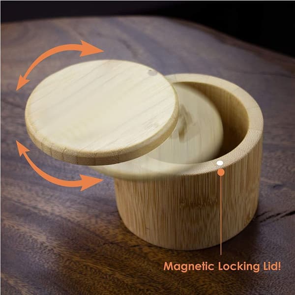 Totally Bamboo Saltshaker, Bambus Oppbevaringsboks med Magnetisk Lukking