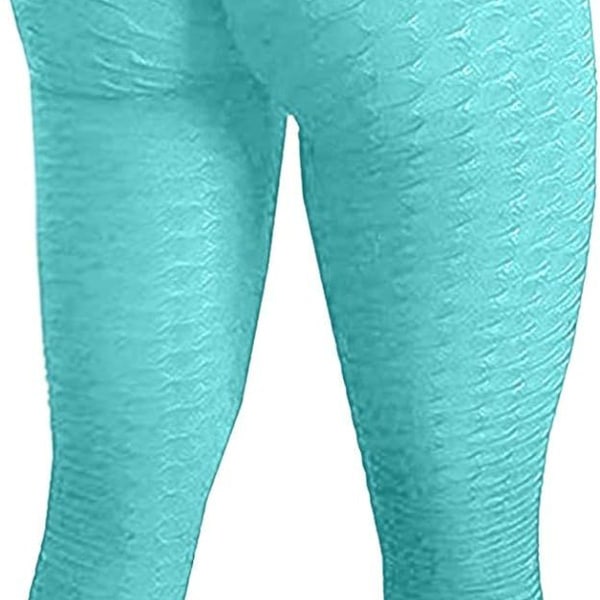Berömda Leggings, Kvinnor Butt Lifting Yoga Byxor High 01 Mint Green KLB