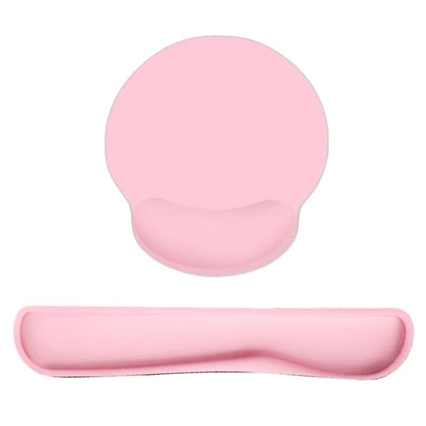 Musematte med håndleddstøtte, Memory Foam tastaturpute, Easy Pink