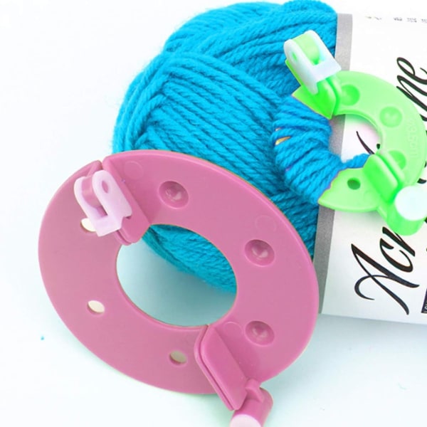 Paket med 8 Pompom Maker 4 Storlekar Bobble Maker för Hantverk Fluff Ball Weaver Kit