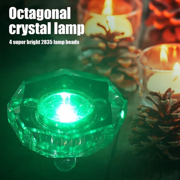 LED K9 Glass Multicolor 3D Crystal Display Light Base Stand KLB