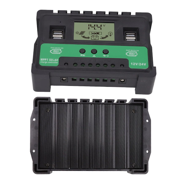 Solregulator 12V 24V Ladnings-Udladnings-PV-Regulator LCD KLB