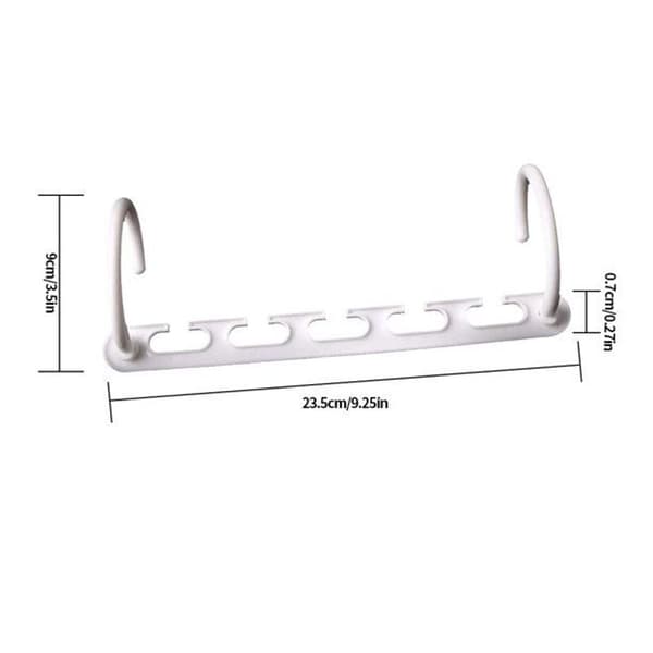 5-spors kleshenger skap garderobe plast multi-krok