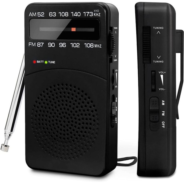 VHF/FM/AM radio batteridrevet liten, transistor radio verdens mottaker radio