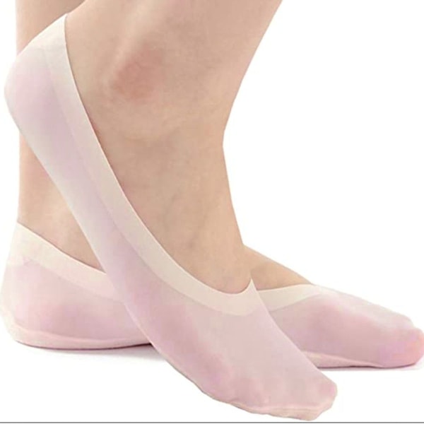 Tynne bomull-nylon sokker, skjult rosa - nakensokker + dagvakt KLB