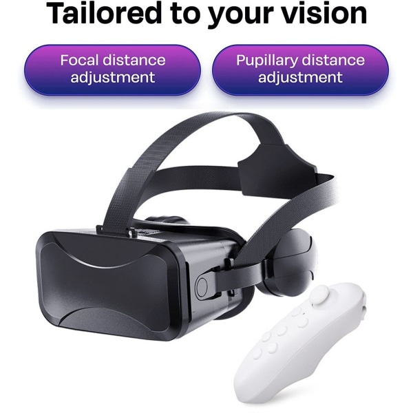 VR-headset kompatibelt med - Universal virtual reality-briller, hvid
