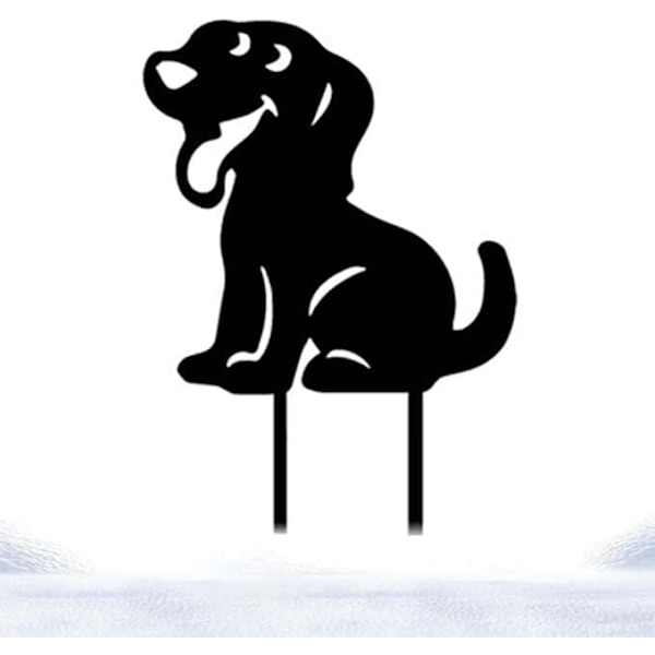 Trädgårdskonst Hund Valp Insatser Djur Silhuetter Trädgårdsdekorationer, Akryl Trädgårdskort Hund ihålig Svart Trädgårdsdekoration Konst Silhuett